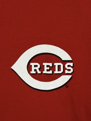 Majestic Cincinnati Reds Womens T Shirt Large Red V-Neck Tee MLB Short Sleeve