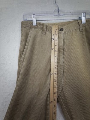 Woolrich Womens Corduroy Pants 10 Beige Tan High Waisted New NWT *FlawRead