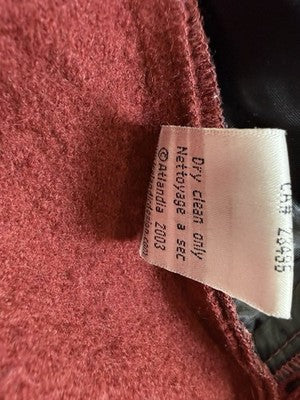 Icelandic Design Wool Jacket Medium Red Full Zip Womens