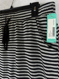Stitch Fix XL Knit Skirt Renee C Blue Gray Black Striped Pull On Womens New NWT