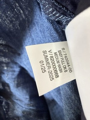 Gap Cotton Gauze Easy Barrel Pants Small Petite Womens Blue Pull On Summer New