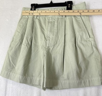 Madewell Shorts 0 Green High Rise Pleated 6” Cuffed Womens