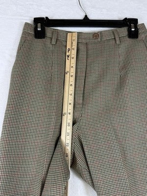 Pendleton Wool Pants 8 Petite Brown Houndstooth Made In USA Lined 8P Vintage