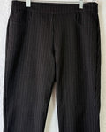 Max Studio Pants Medium Black Pinstriped Knit Pull On Striped Womens