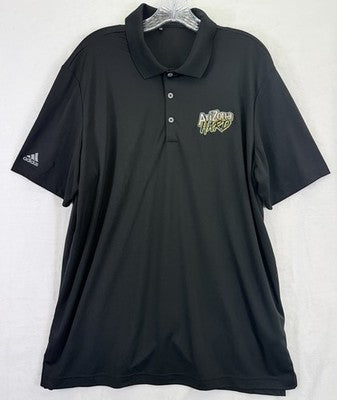 Arizona Hard Iced Tea Golf Polo XL Mens Black Adidas Short Sleeve Shirt
