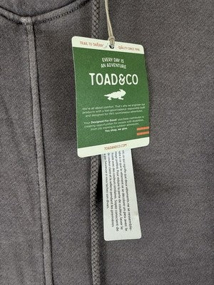 Toad And Co Dress Small Epique Hemp Brown Knit Hooded Short Sleeve New NWT