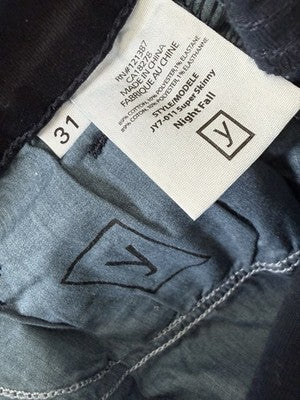 Yummie By Heather Thomson Pants 31 Super Skinny Nightfall Blue Womens New NWT