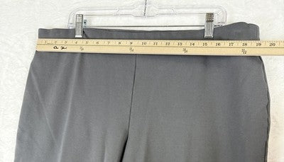 Susan Graver Smart Ponte Pants XL Petite Gray Pull On Knit Slim Leg Womens