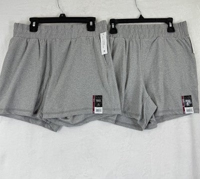 Athletic Works Shorts Small Women Buttercore Butter Core Gray Lot 2 Gym NEW