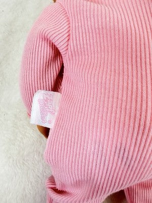 Zaps Creation Doll Annabell Baby Girl Pacifier Pink Outfit Hat Brown Eyes 14”