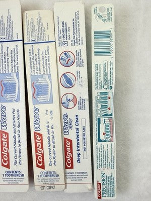 Colgate Wave Toothbrush Lot Vintage Precision New