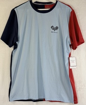 Ben Sherman Pickleball Shirt Medium Mens Red Blue New NWT