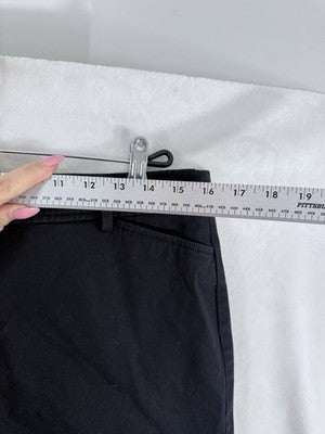 Talbots Perfect Shorts 12 Petite 12P Black Chino Cotton Stretch Womens