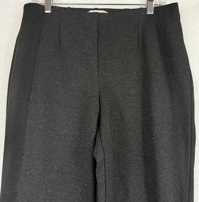 Coldwater Creek Ponte Perfect Pants Medium Gray Classic Fit Pull On Knit Womens