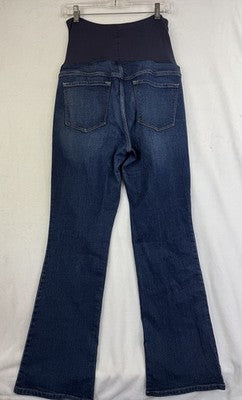 Old Navy Maternity Jeans 12 Boot Cut Dark Blue Full Panel
