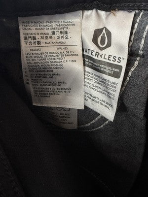 Levis Wedgie Straight 23 Jeans Womens Black 23x28 Button Fly Levi’s