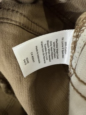 Talbots Corduroy Straight Leg Pants 14W Petite Golden Brown Heritage Fit Women