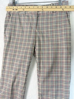 Ann Taylor Loft Pants O Petite Slim Plaid Womens 0P