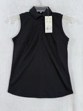Lady Hagen Golf Shirt XS Sleeveless Polo Black Pique Womens Walter NWT