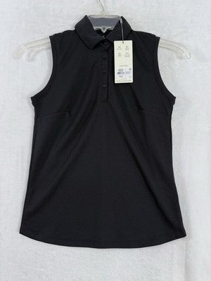 Lady Hagen Golf Shirt XS Sleeveless Polo Black Pique Womens Walter NWT