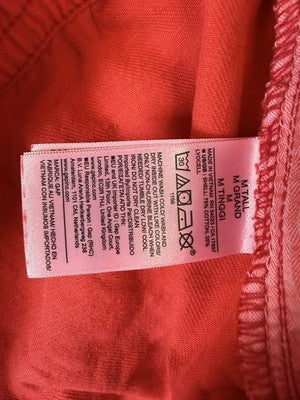 Gap Denim Shorts Women Medium Tall Ultrasoft Red 8” 90s Loose Pull On New NWT