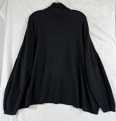 Stephanie Schuster Princess Knitwear Sweater 1X Black Lagenlook 90s Cowl Women