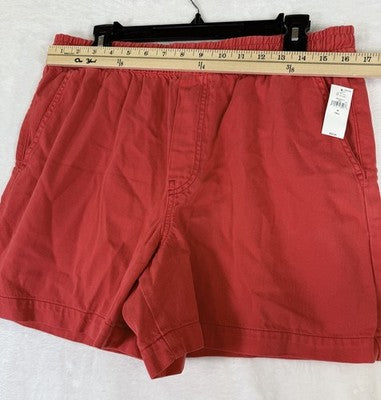 Gap Denim Shorts Women Medium Tall Ultrasoft Red 8” 90s Loose Pull On New NWT