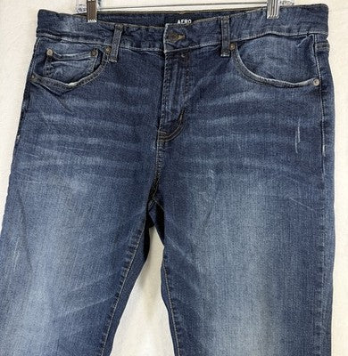 Aeropostale Jeans 34x32 Men Straight Leg Blue Aero Denim