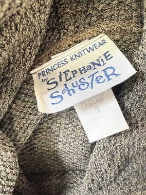 Stephanie Schuster Princess Knitwear Sweater 3X Gray Lagenlook 90s Cowl Women