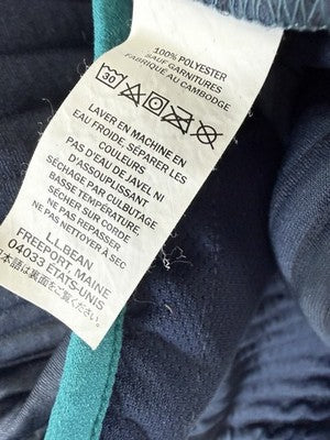 LL Bean Womens Airlight Pullover Small Blue Colorblock Top Pullover 1/4 Snap