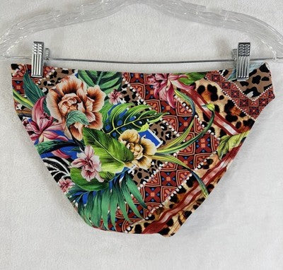 Venus Bikini Set Halter Top Medium Bottom Size 4 Animal Print Swimwear Womens
