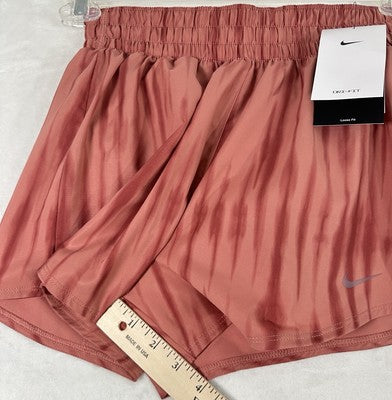 Nike Shorts XS Womens Pink One Dri Fit Training Brief Lined High Waisted NWT