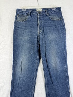 LL Bean Jeans Mens Classic Fit 36x32 Blue Denim LLBean