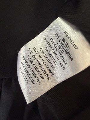 Draper James Dress Medium Shift Black Long Sleeve Shift Flounce Womens New NWT