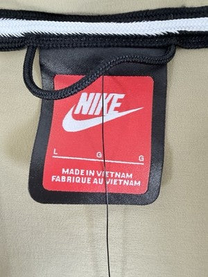 Nike Tech Woven Jacket Large Mens Parachute Beige Black Hooded New NWT $145