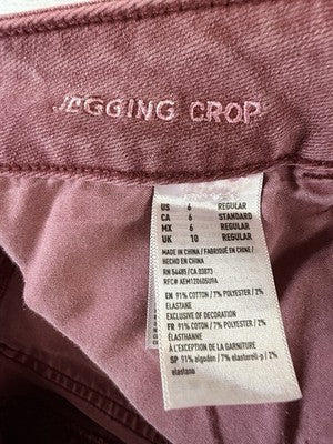 American Eagle Crop Jeggings Size 6 Jeans Pink Womens Denim Cropped