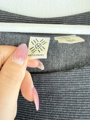 Artisan NY Dress Small Gray Knit Fit & Flare