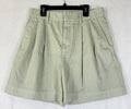 Madewell Shorts 0 Green High Rise Pleated 6” Cuffed Womens