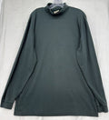 Vintage LL Bean XL Tall Mens Mock Neck Knit Shirt Green Long Sleeve