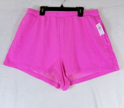 Gap Vintage Soft Sweat Shorts Large Petite Womens Pink Pull On Fleece 3” New NWT