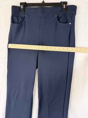 Gloria Vanderbilt Avery Pull On Jeans 12 Average Navy Blue Knit Stretch Womesn