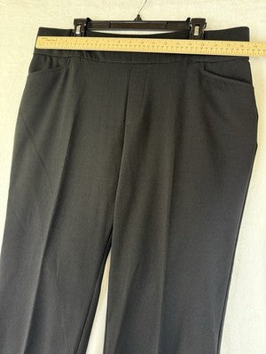 CJ Banks Signature Slimming Pants 16W Petite Black Ponte Knit Pull On Womens