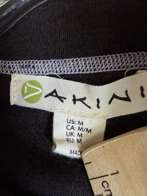 Akini Sweater Medium Womens 100% Merino Wool 1/4 Zip Brown Top