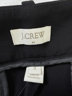 J Crew Crop Pants Women 8 Black Pleated Cropped High Rise New NWT