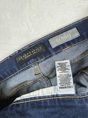 Aeropostale Skinny Jeans Women 0 Blue Denim Distressed