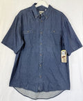CE Schmidt Workwear Denim Shirt Medium Mens Short Sleeve Blue NWT New