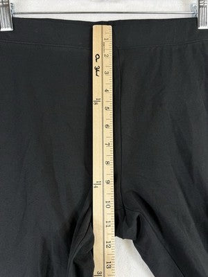 LL Bean Perfect Fit Pants Large Womens Black Knit Pull On