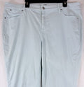 Talbots 20W Straight Leg Crop Jeans Mint Green Plus Size Womens