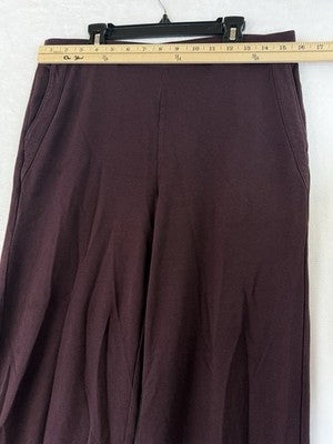 J Jill Pants Small Tall Burgundy Pure Jill Affinity French Terry Pull On *Flaw