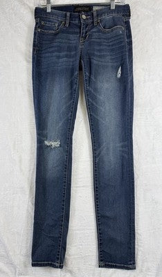 Aeropostale Skinny Jeans Women 0 Blue Denim Distressed